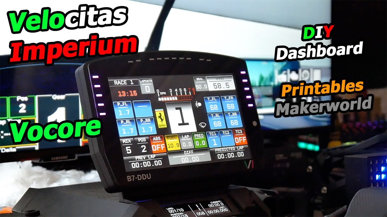 Bestes SimRig Zubehör: Velocitas Imperium B7-DDU DIY Sim Racing Dashboard