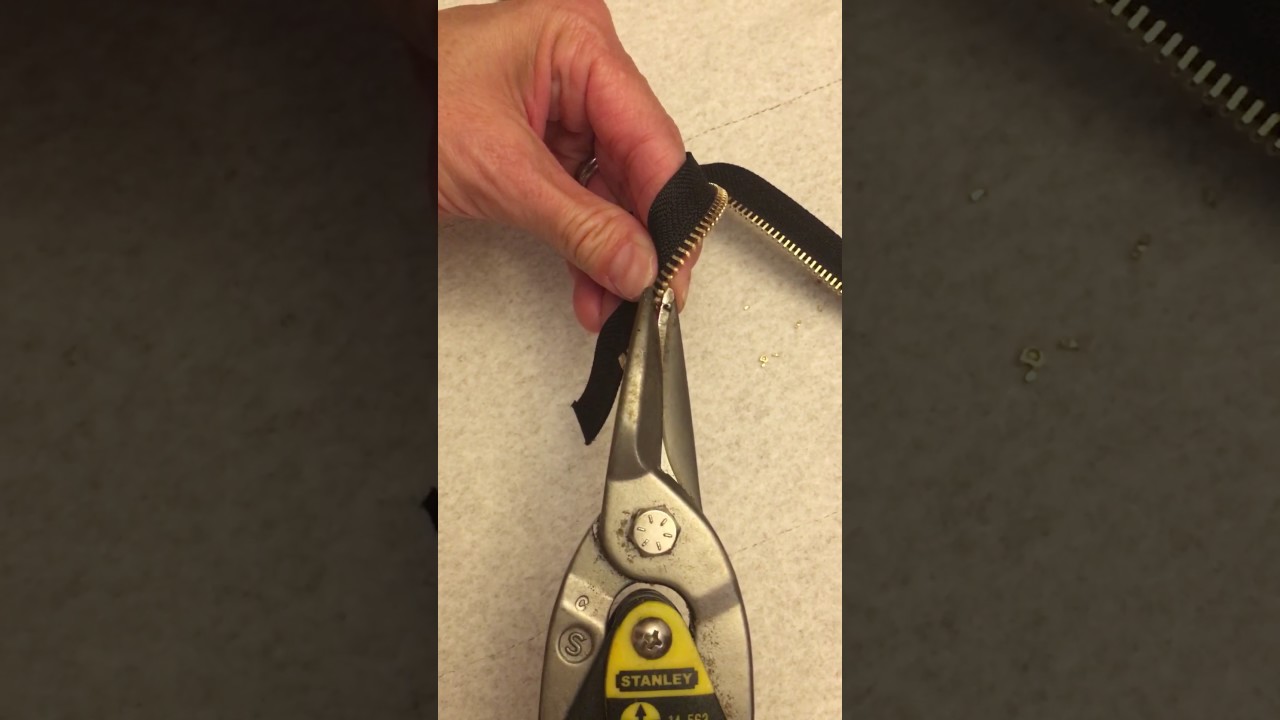 How to Shorten a Separating Metal Zipper