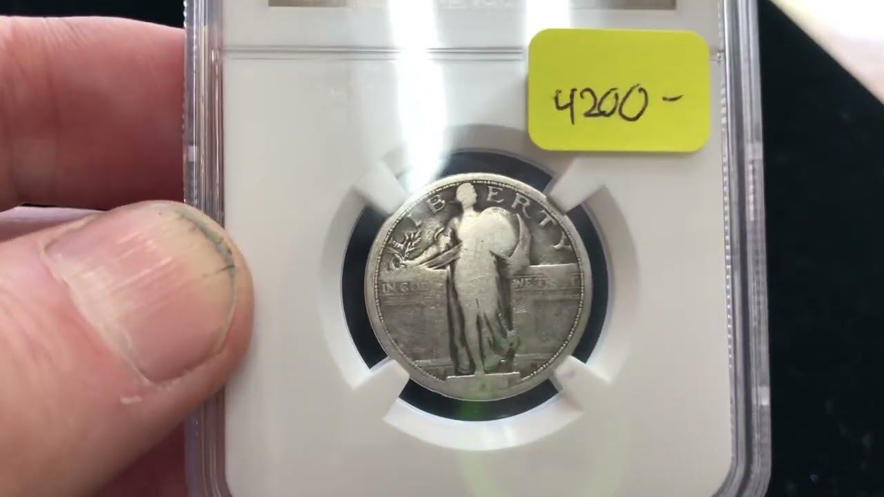 1916 Standing Liberty Silver Quarter graded. Rare in any condition. A must see!