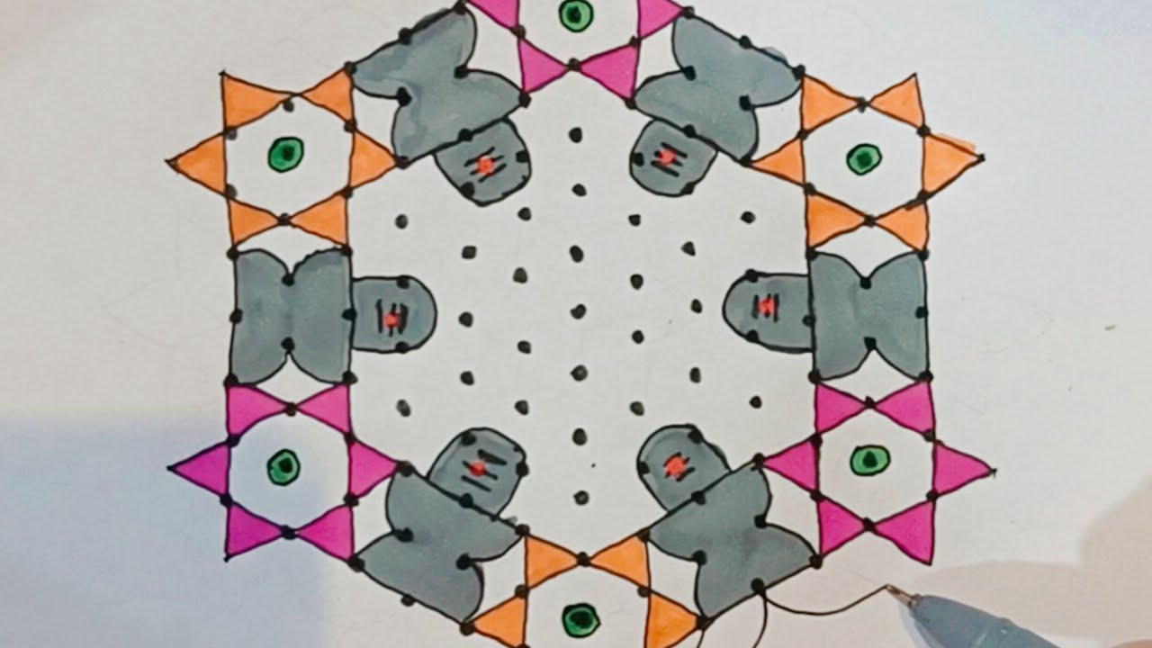 13*7 చుక్కల అందమైన శివరాత్రి ముగ్గులు 🪔🌷🌿 beautiful Mahashivratri muggulu Rangolis 🛕🏵️🌿