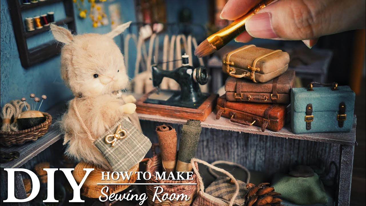 Sylvanian family house DIY #4 ｜ комната мастера по изготовлению сумок