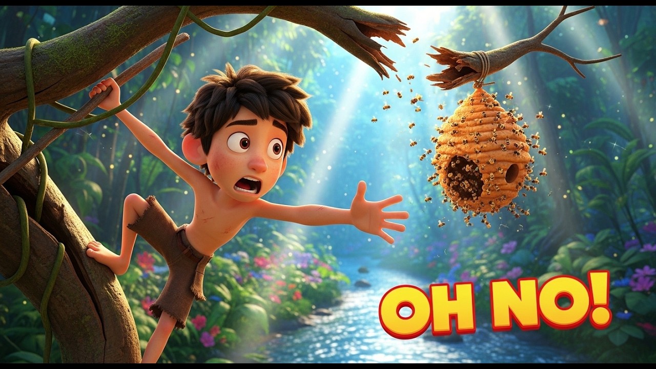 Oh No! The Beehive Is Breaking  Mowgli Rushes to Save the Baby Bees 🐝🌿
