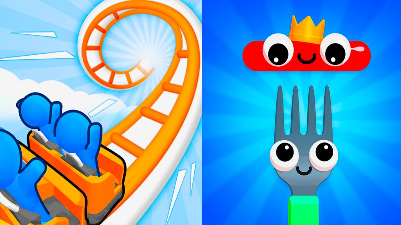 Runner Coaster vs Fork N Sausage || Epic GOAT Gameplay 🔥 Max Funny Walkthrough (Android, iOS) EP 45