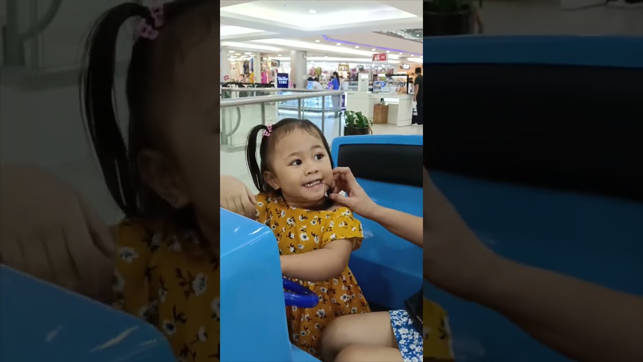 first ride ni bebe sa #train sobrang saya nya #alimall #mall #video