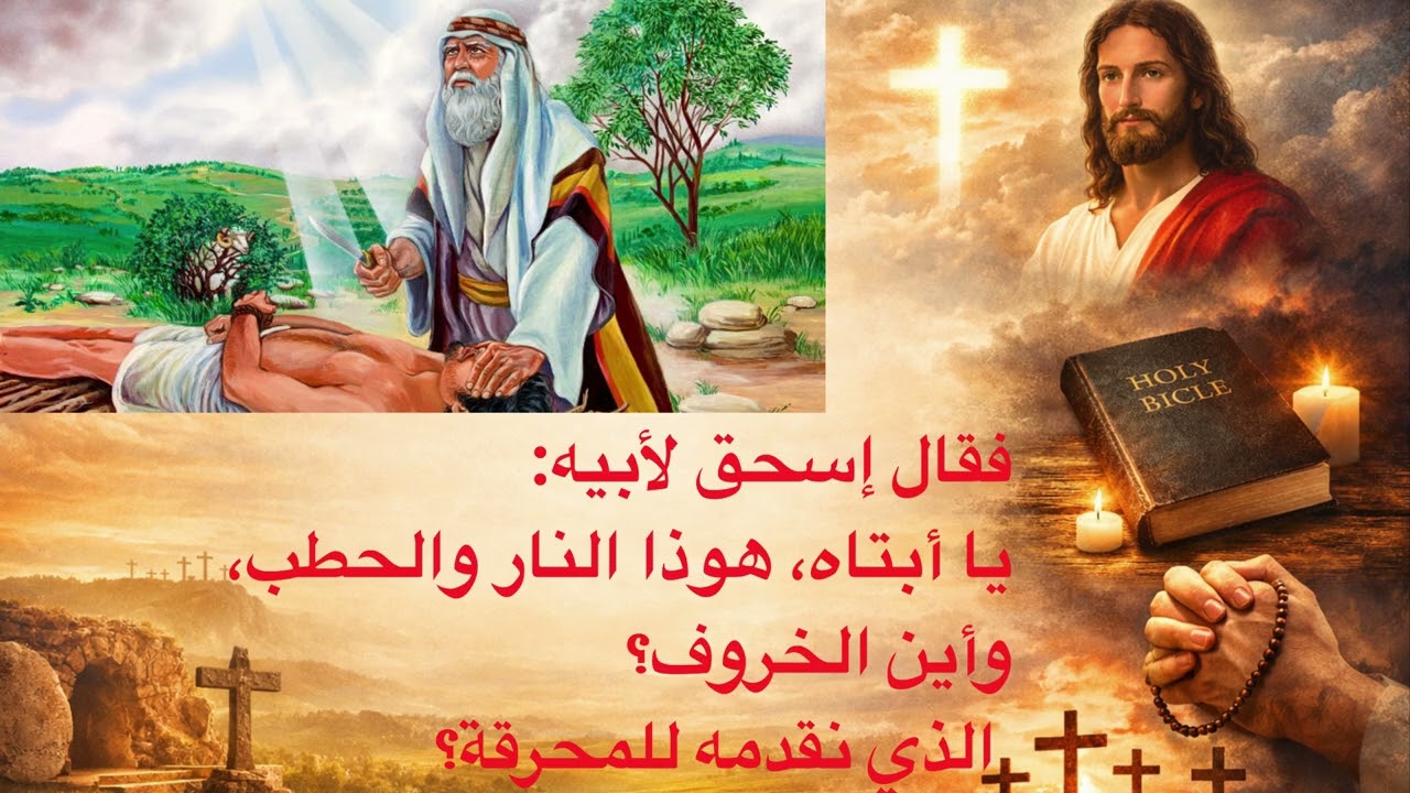  وحدث في الايام التي اراد الله فيها ان يجرب ابراهيم ويعلم محبته فيه.صوت من السماء قسمه  خميس العهد