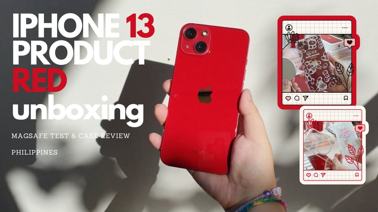 Iphone 13 Product Red Unboxing ♡ | Accessories + Magsafe Case Compatibility Review | Philippines