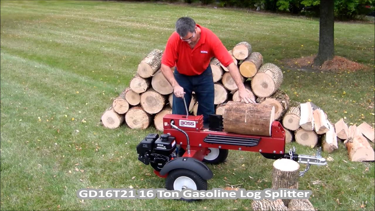 GD16T21 Boss Industrial 16 Ton Dual Action Gas Log Splitter