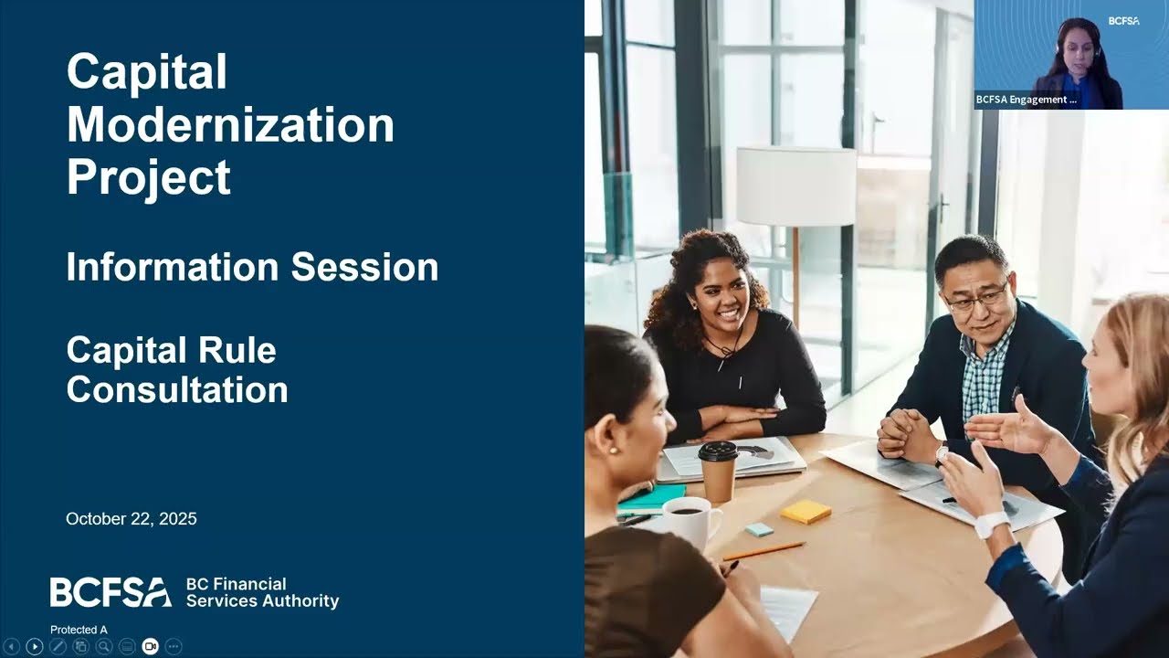 Capital Modernization Project - Capital Rule Consultation - Information Session - October 22, 2025