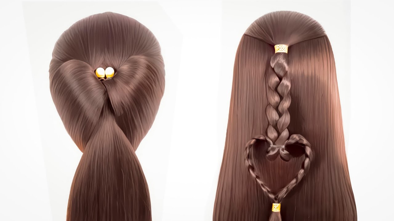Easy hairstyle 🌺 #braids #beauty #hairstyle #hair #viral #hairstyles