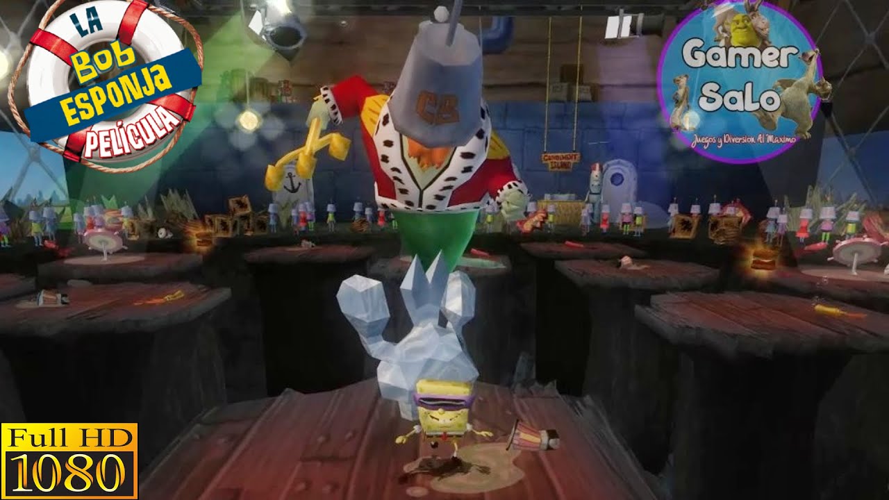 Bob Esponja La Película Español HD Ps2 JUEGO COMPLETO Gameplay