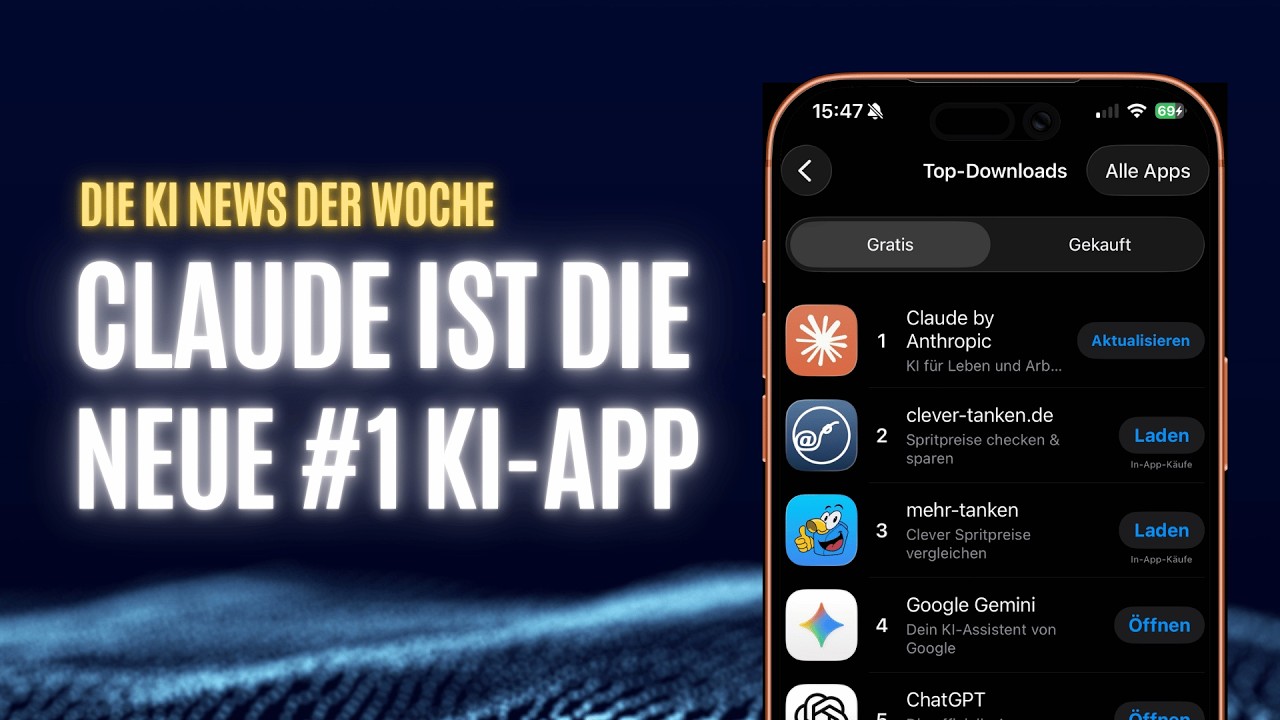 ChatGPT stürzt in den App-Charts ab, Claude ist die neue #1 und neue Modelle von Google & Qwen