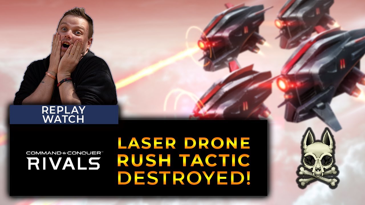 Laser Drone Rush Tactic DESTROYED!! || Command & Conquer Rivals