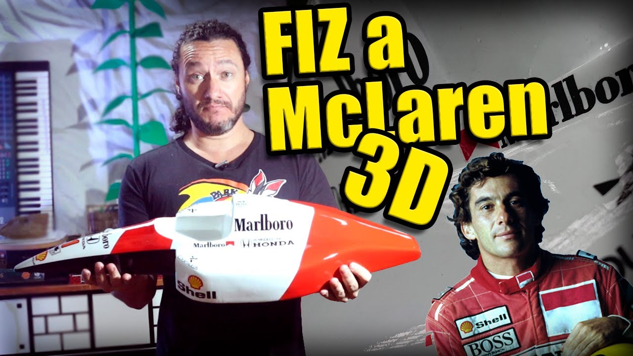 FIZ A McLaren MP4/6 do Ayrton Senna - QUADRO 3D