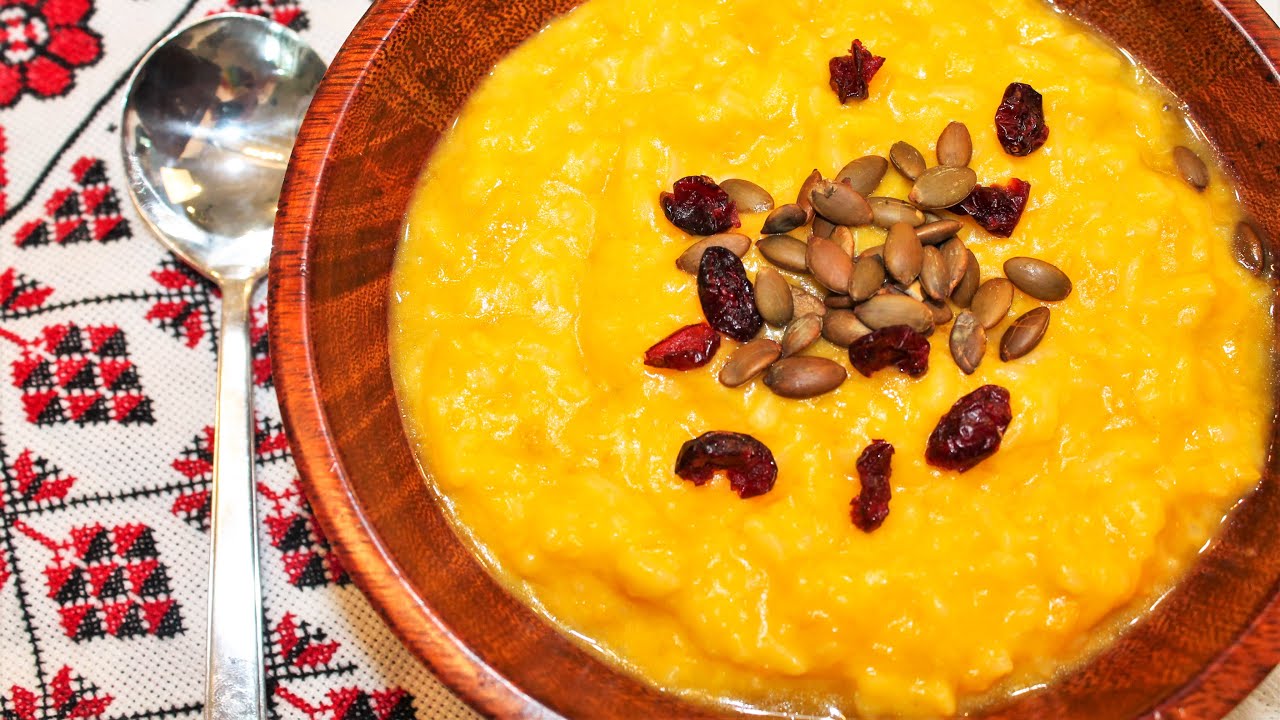 Ukrainian Sweet Pumpkin Porridge with Goat Milk