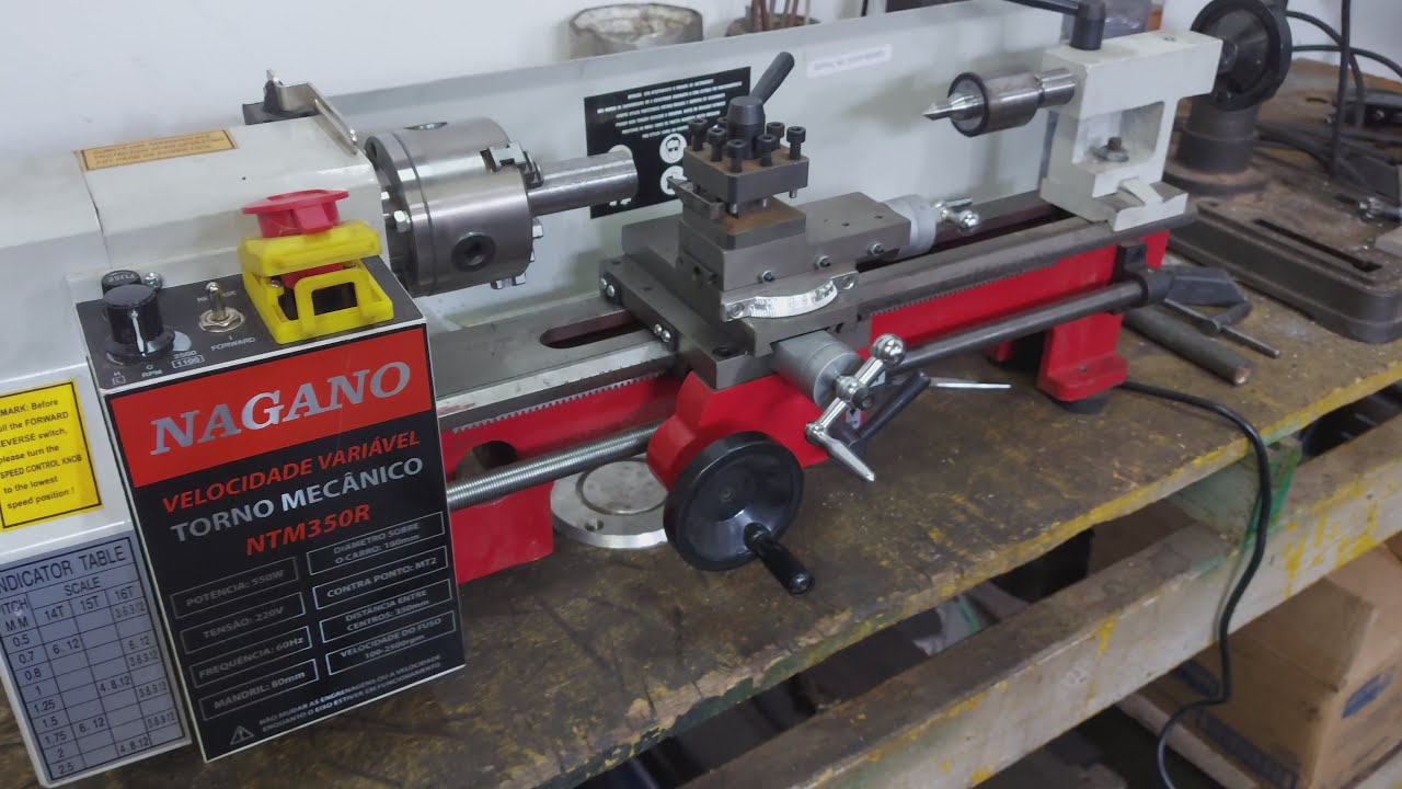 Torninho De Bancada Quase Pegando Fogo [Testes No Limite] Mini Torno NAGANO 550Watts
