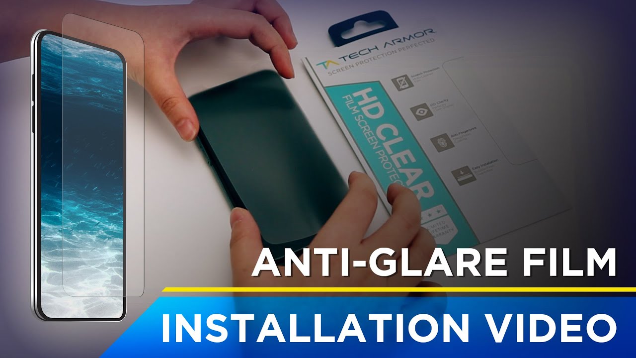 Tech Armor Antiglare PET Screen Protector Installation Video