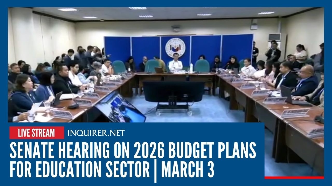 LIVE: Senate hearing on 2026 budget plans for education sector | March 3