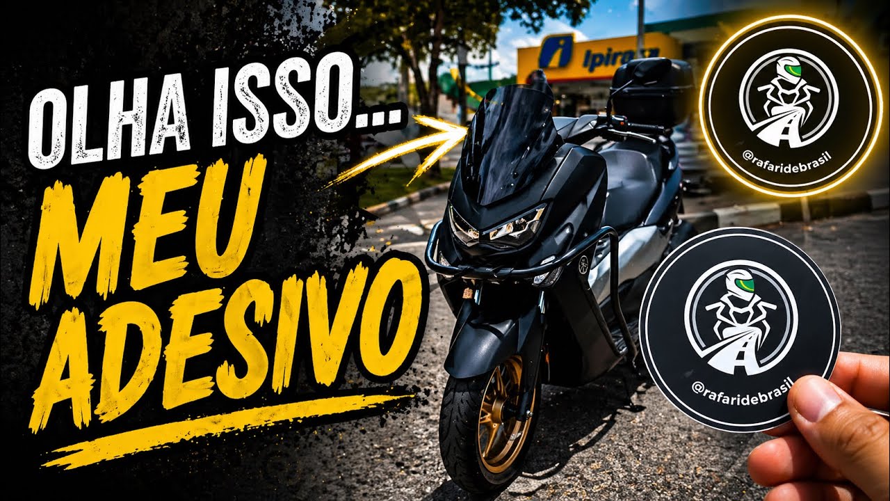 Fui buscar os adesivos do canal de NMAX | Projeto Rafa Ride Brasil