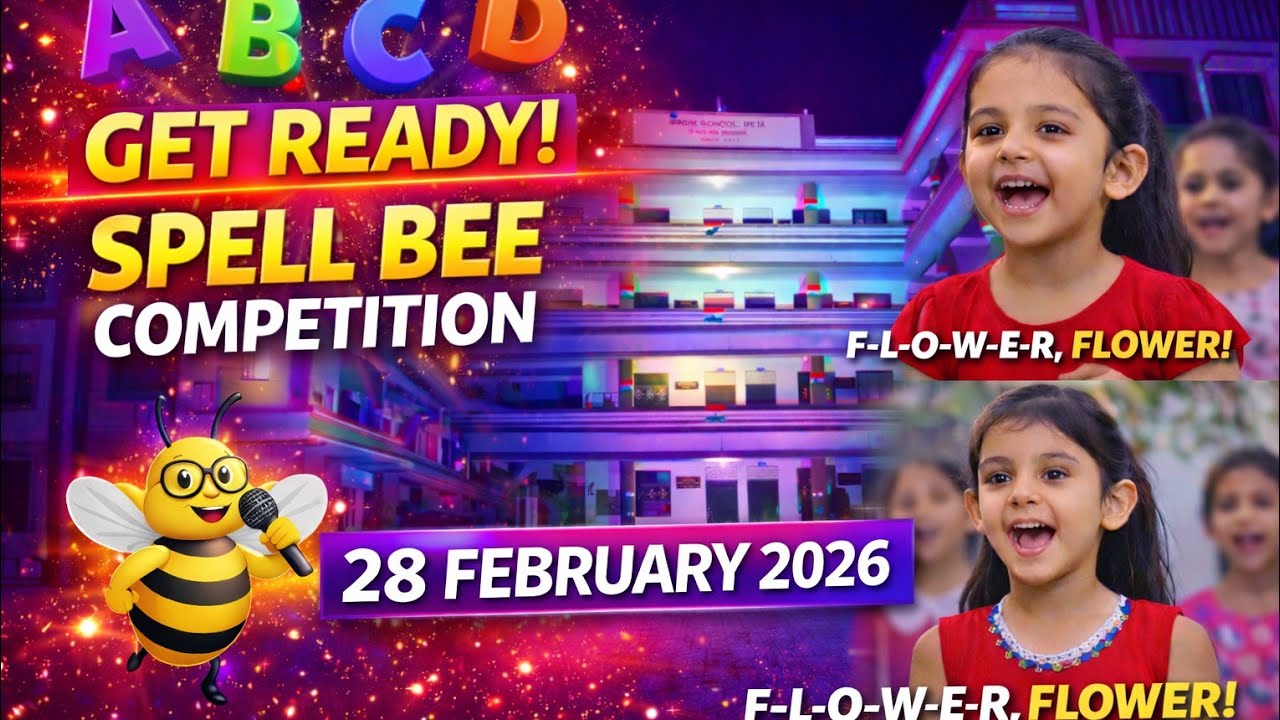 Get Ready! 🐝 Spell Bee Competition 2025&ndash;26 | Madni Primary School, Meta