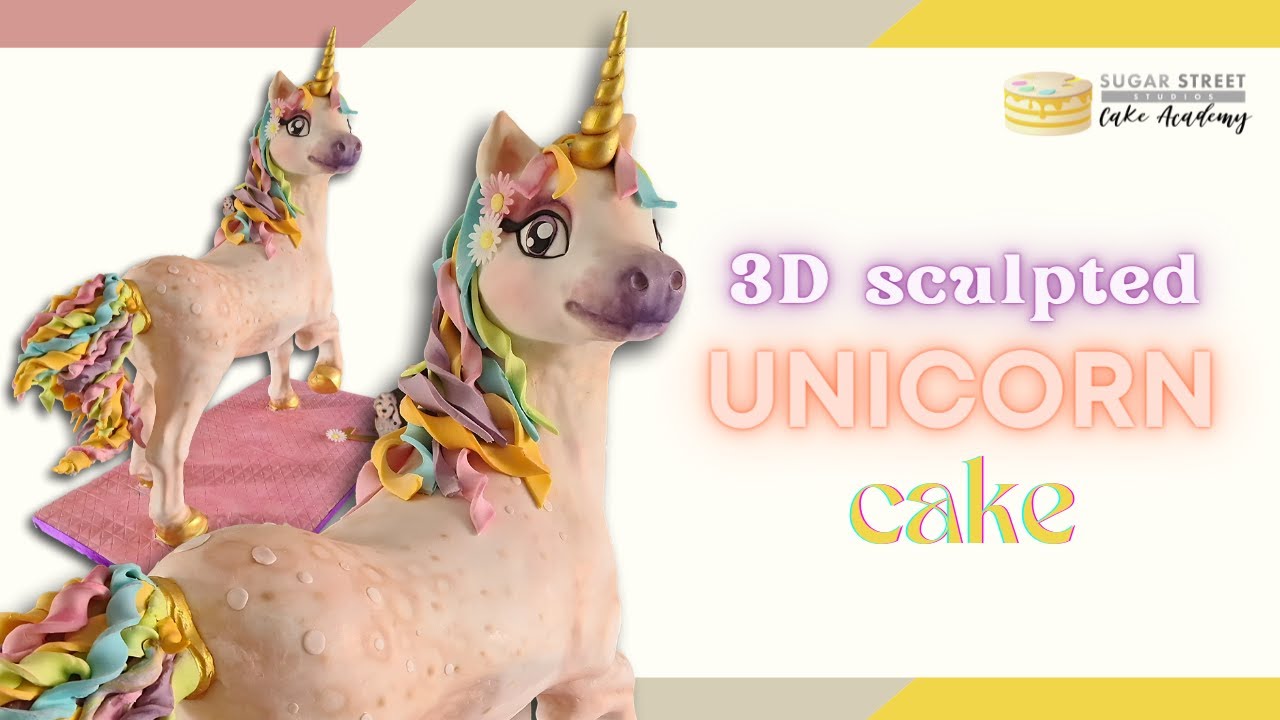 How to make a 3D sculpted unicorn cake