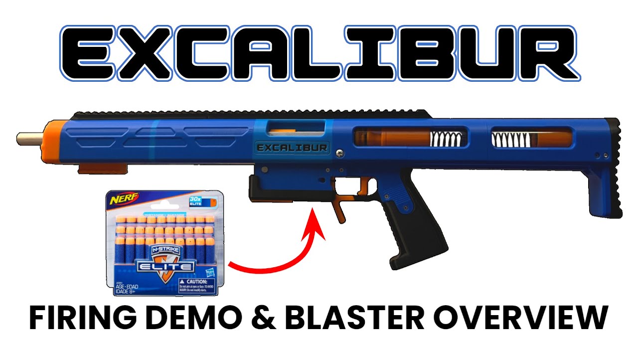 NERF EXCALIBUR - Firing Demo and Overview of Features!