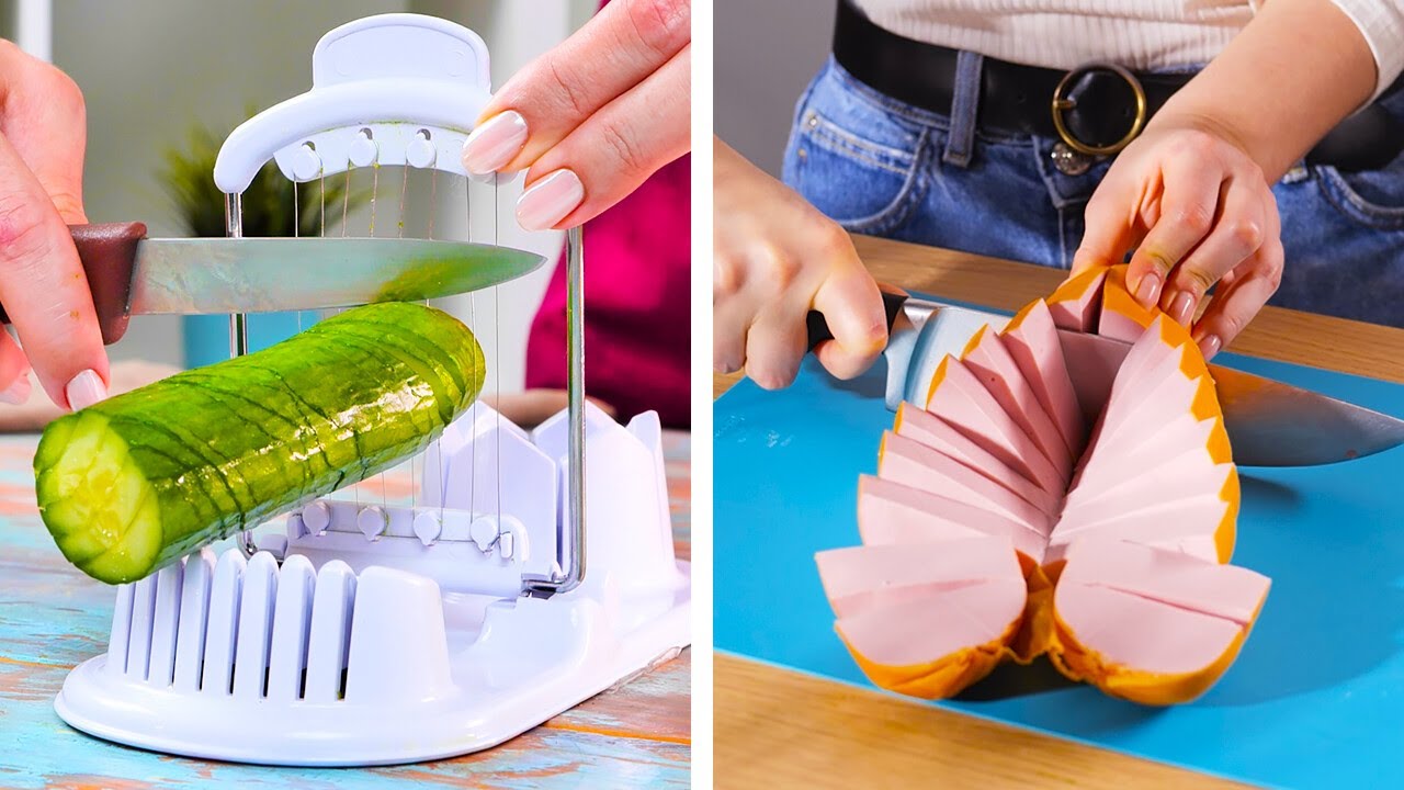 SCHLAU zum Schneiden und Schälen von Lebensmitteln. KÜCHENHACKS