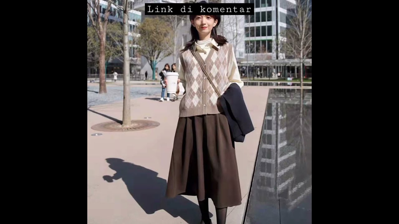 rekomendasi Vest/rompi, tartan,kulot ala korea#shopeehaul #fyp#viral#darkacademia #aesthetic#shorts