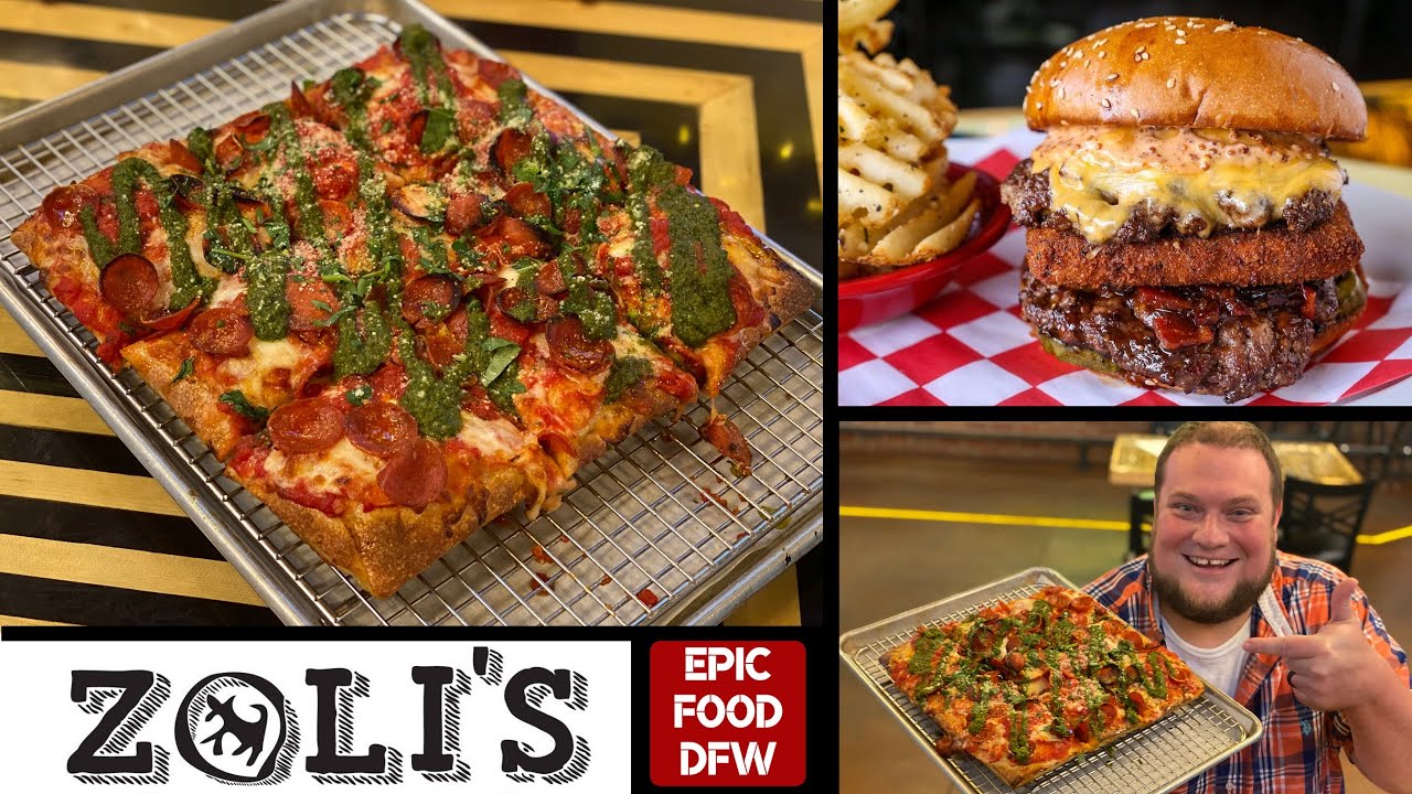 The best pizza in Dallas / Fort Worth and a top 5 burger at Zoli's!!  Epic Food DFW, #11