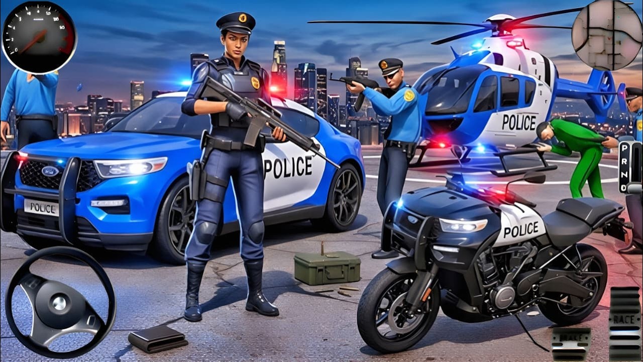 Police Car Chase Simulator 3D Games - Real Cop Cars Police Driving Simulator 2025 - Android Gameplay