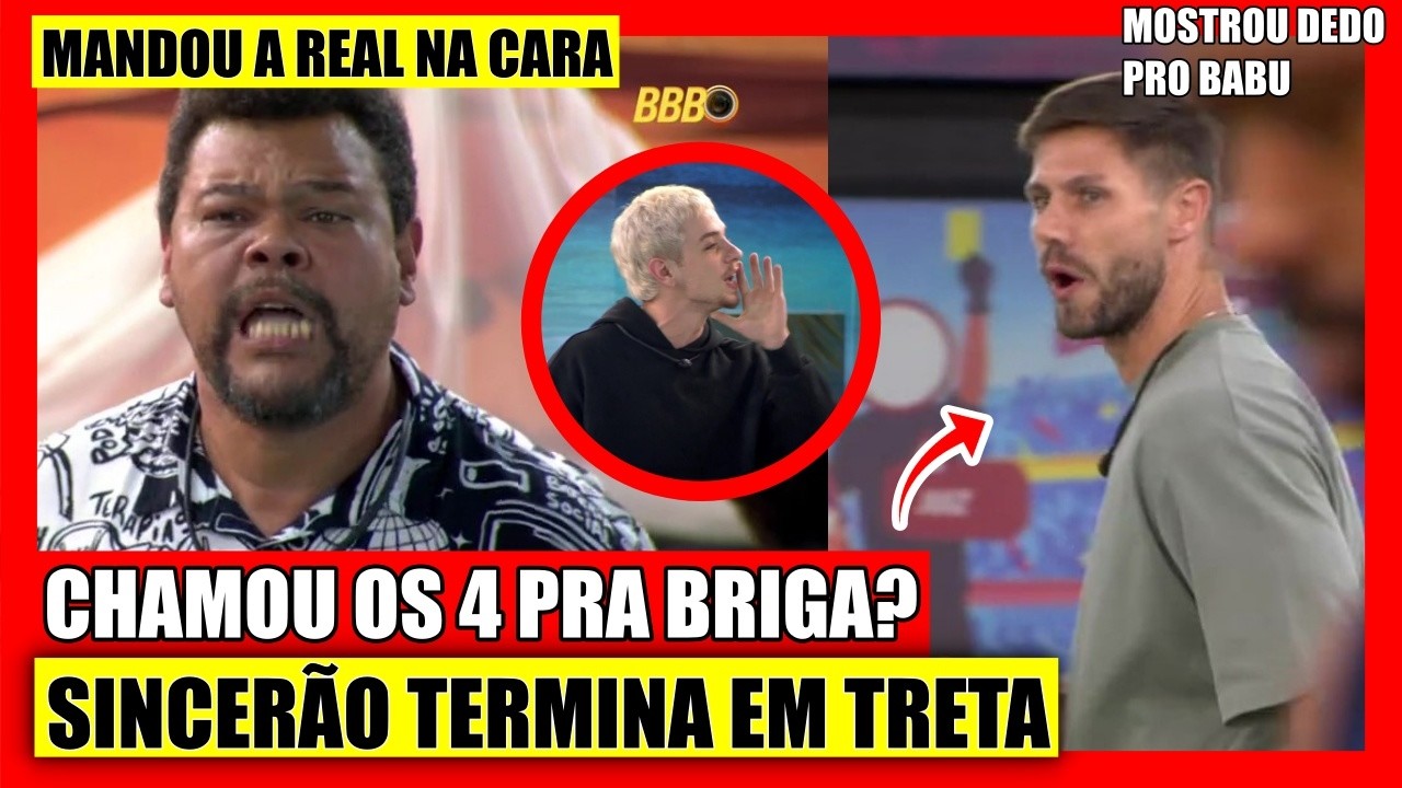 🔴 BBB 26: JONAS CHAMOU BABU PRA BRIGAR APÓS O SINCERÃO? GABI SURTA E TRETA FEIO COM MARCELO
