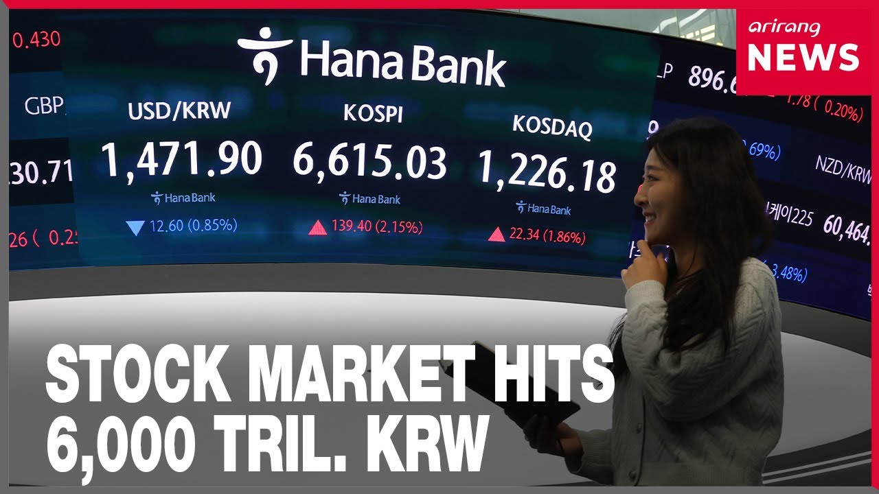 Korean stock market tops 6.000 tril. KRW for first time