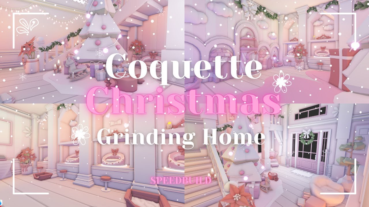 ୨୧ Coquette Christmas Grinding home !! - Speed Build ! ୨୧｡‧ | Adopt me Roblox ♡