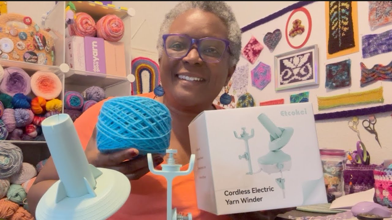 💜😃🧶🧶 CORDLESS!! Electric Yarn Winder! (& discount code 😉) NEW!!