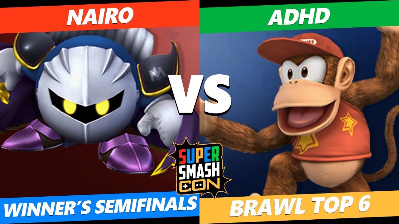 SSC 2019 SSBB - NRG Nairo (Meta Knight) VS  ADHD (Diddy Kong) Smash Brawl Winner's Semis