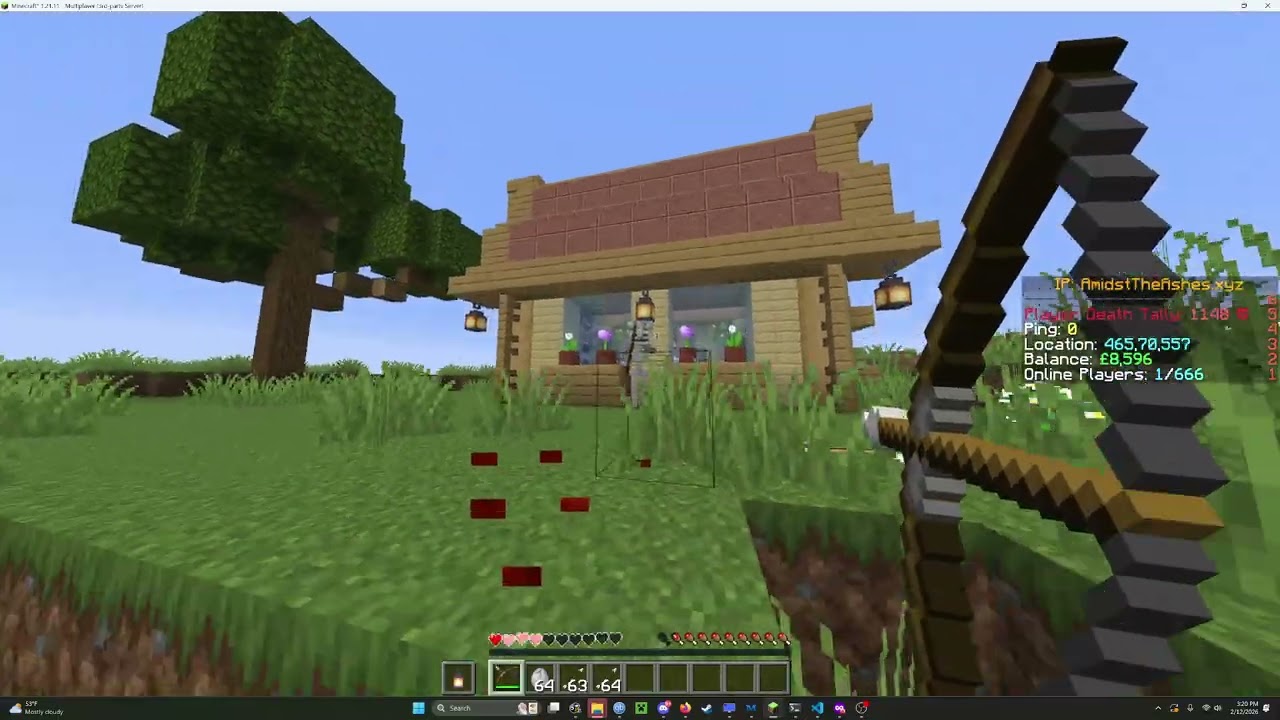 Name of the Wind (kingkiller chronicles) Bloodless/Arrow catch device made in vanilla minecraft