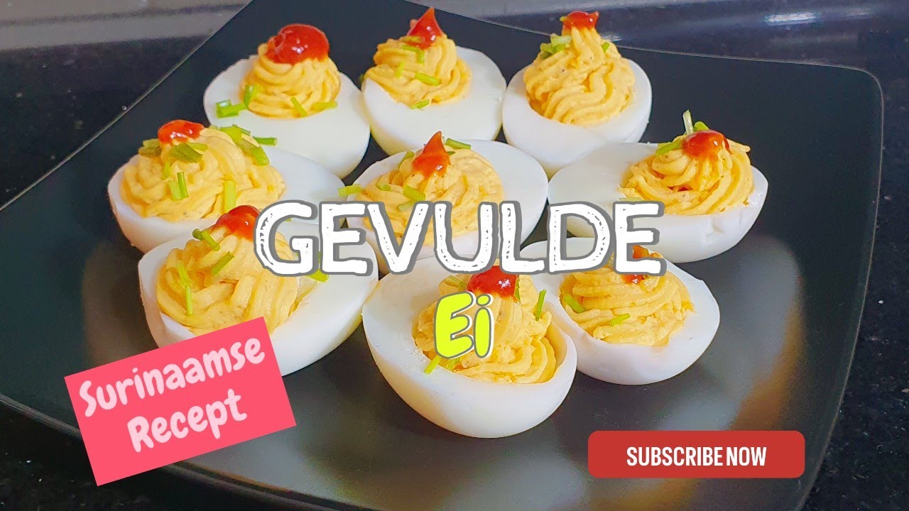 Gevulde eieren maken | Suriname popular streetfood snack | deviled eggs