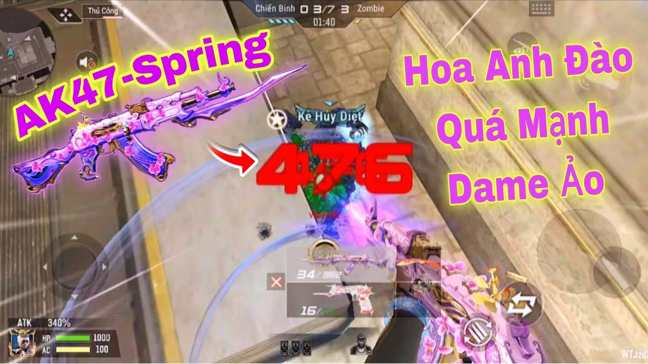 ​CF Mobile | AK47-Spring Săn Zombie V4: Quá Mạnh Dame Ảo Lòi.