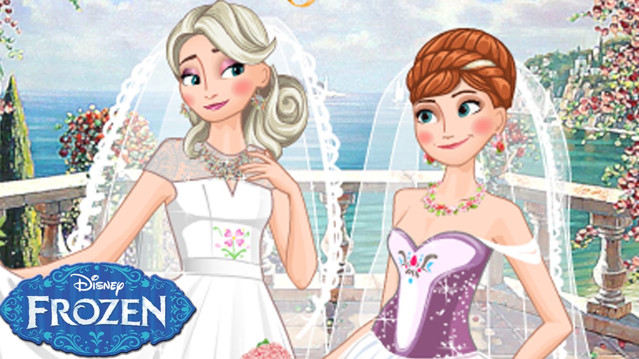 Disney Frozen Elsa Jack Frost & Anna Kristoff Princess Sisters Double Wedding Game for Kids