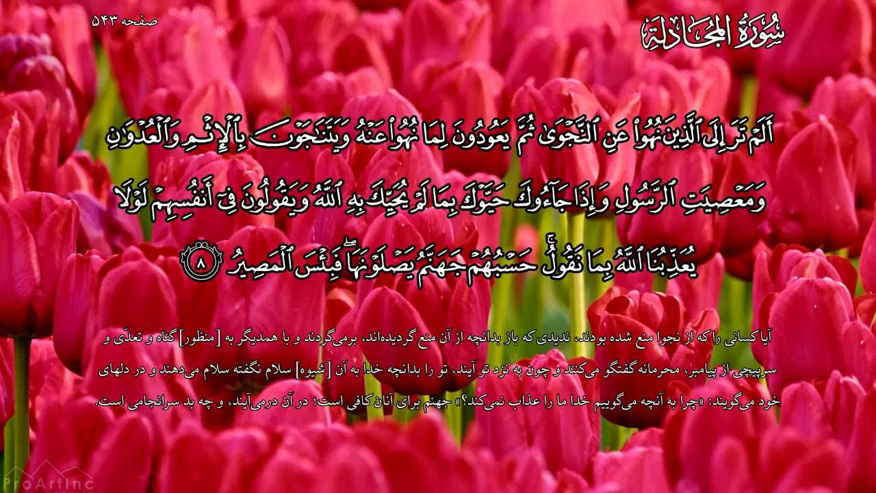 ترجمه گویای سوره مجادله (فولادوند)