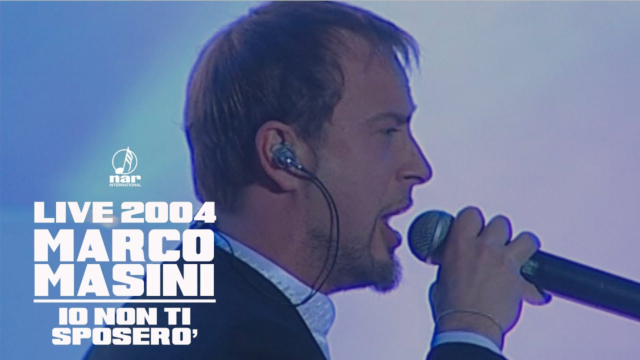 Marco Masini - Io Non Ti Sposerò (Official video Live 2004)