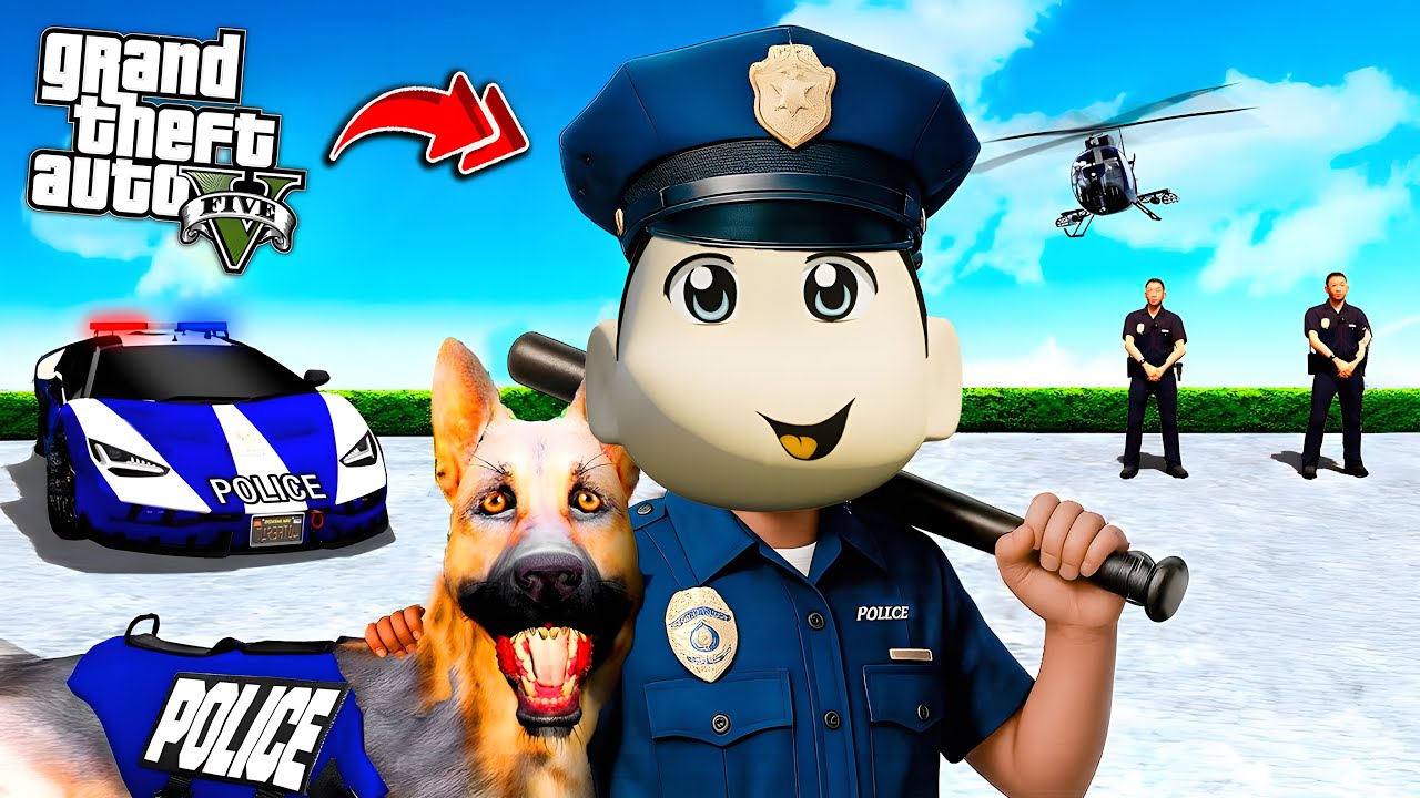 ShinChan Become a Police Officer in GTA 5