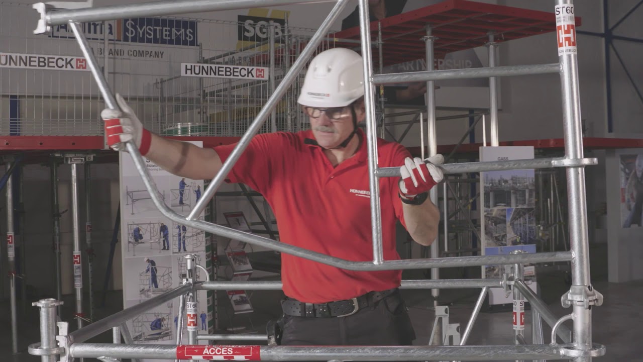 How to assemble ST60 from Hünnebeck – part 2: Leveling of tower