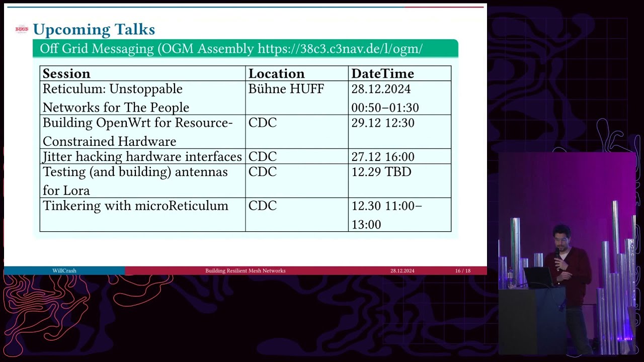 38C3 - Building Your First LoRa Mesh Network From Scratch
