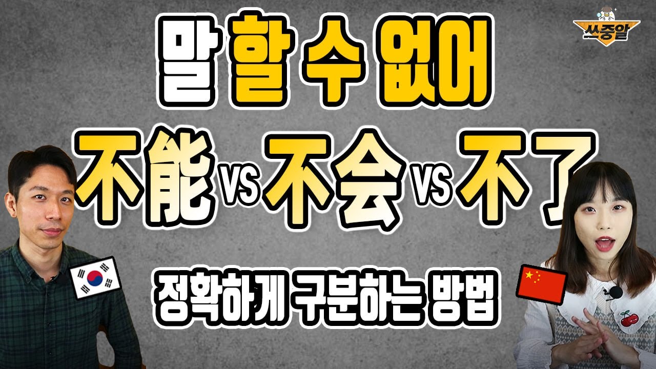 원어민이 중국어 '不能' VS '不会' VS '不了' 정확한 차이 알려드릴게요.