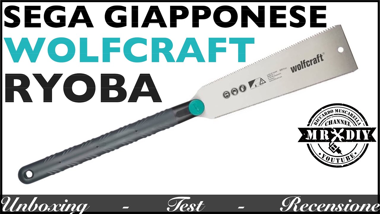 Recensione sega giapponese Wolfcraft Ryoba. 6951000. Incastri e tagli lungovena e controvena legno.