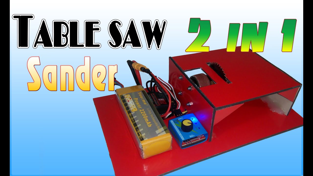Как сделать Настольная пила и Sander машина - 2 в 1 мощный