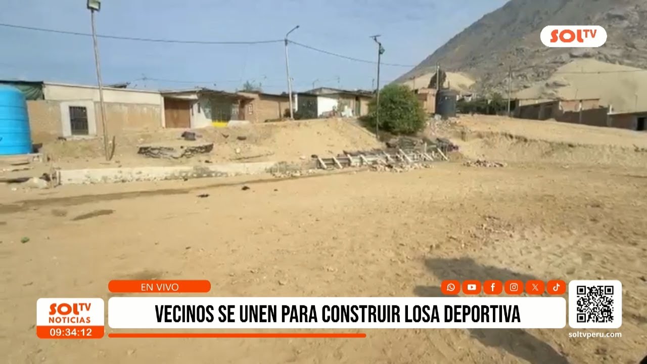 Trujillo: vecinos de sector 4 de Nuevo Jerusalén se unen para construcción de losa deportiva
