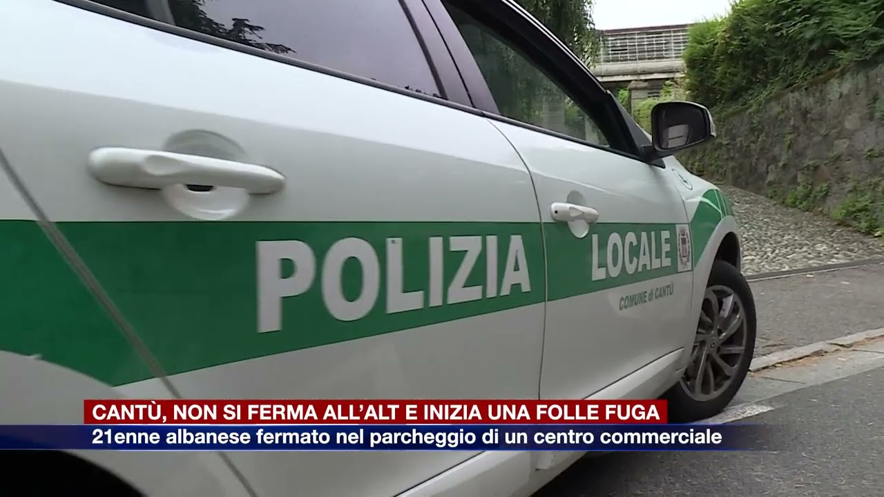 Etg - Cantù, non si ferma all’Alt e inizia una folle fuga: 21enne albanese fermato in un parcheggio