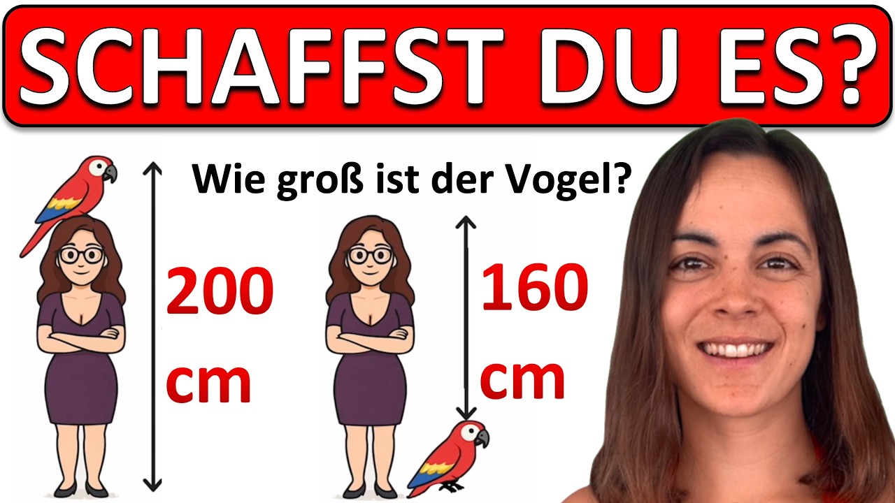 VIRALES MATHE LOGIK RÄTSEL - Wie groß ist der Papagei?