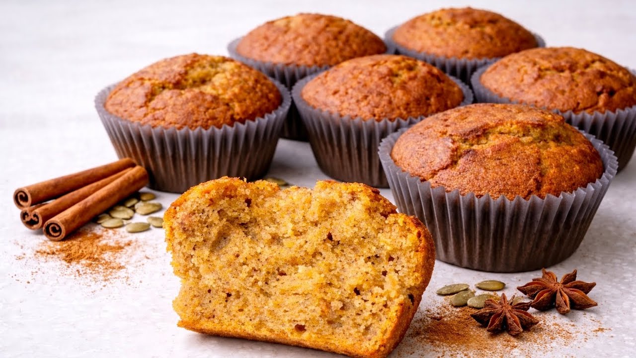 Super Moist & Easy Pumpkin Muffins 🎃